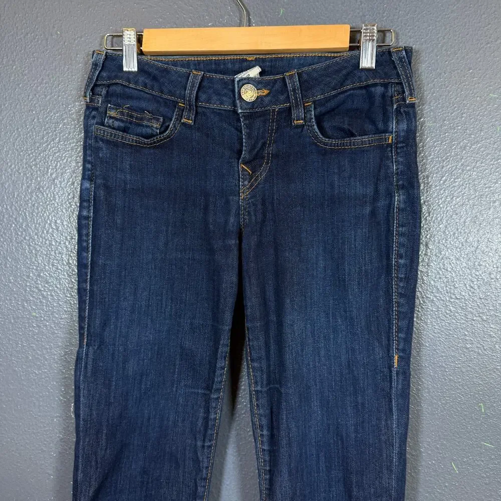 True Religion 29/34 women’s blue denim jeans pants made in USA